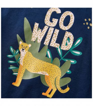 Kids' T-shirt with Long Sleeves Navy Blue 104