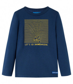 Kids' T-shirt with Long Sleeves Navy Blue 104