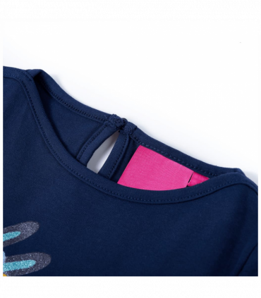 Kids' T-shirt with Long Sleeves Navy Blue 104