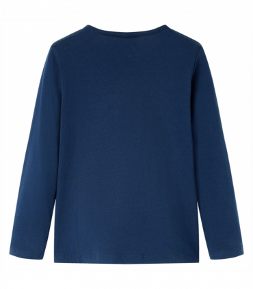 Kids' T-shirt with Long Sleeves Navy Blue 128