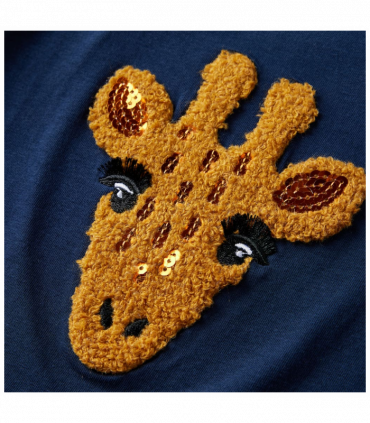 Kids' T-shirt with Long Sleeves Navy Blue 128