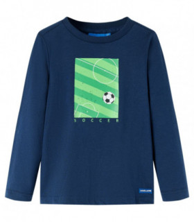Kids' T-shirt with Long Sleeves Navy Blue 128