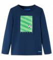 Kids' T-shirt with Long Sleeves Navy Blue 128