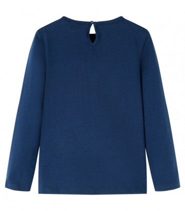Kids' T-shirt with Long Sleeves Navy Blue 128