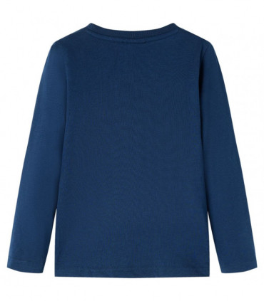 Kids' T-shirt with Long Sleeves Navy Blue 128