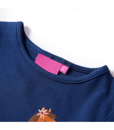 Kids' T-shirt with Long Sleeves Navy Blue 140