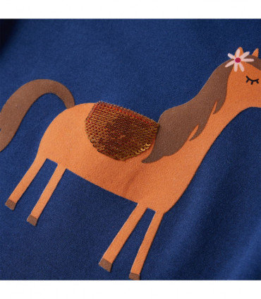 Kids' T-shirt with Long Sleeves Navy Blue 140