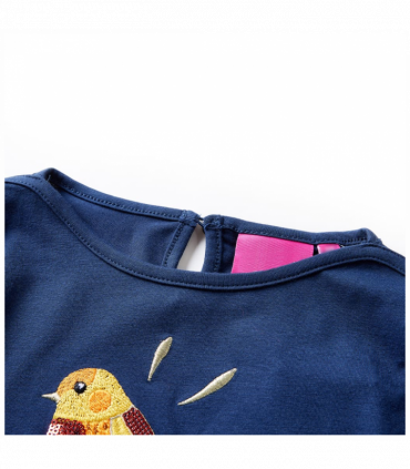 Kids' T-shirt with Long Sleeves Navy Blue 140