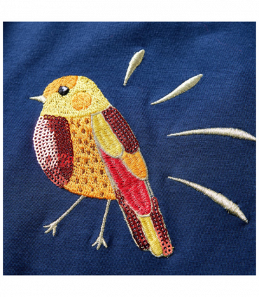 Kids' T-shirt with Long Sleeves Navy Blue 140