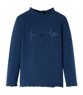 Kids' T-shirt with Long Sleeves Navy Blue 140