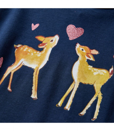 Kids' T-shirt with Long Sleeves Navy Blue 140