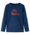 Kids' T-shirt with Long Sleeves Navy Blue 140