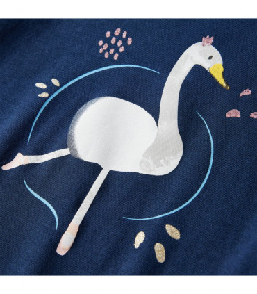 Kids' T-shirt with Long Sleeves Navy Blue 140