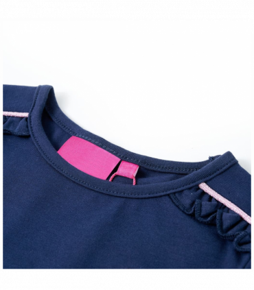 Kids' T-shirt with Long Sleeves Navy Blue 140