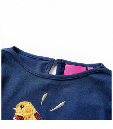 Kids' T-shirt with Long Sleeves Navy Blue 92
