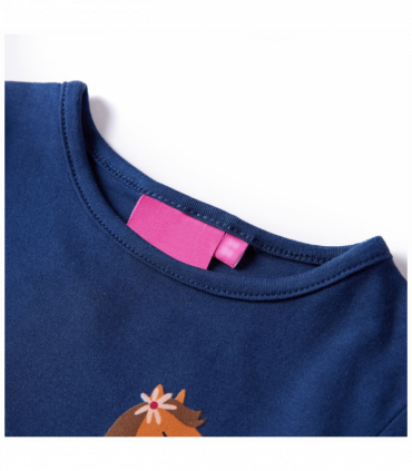 Kids' T-shirt with Long Sleeves Navy Blue 92