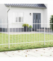 vidaXL Garden Fence White 6.8 x 1 m Powder-coated steel
