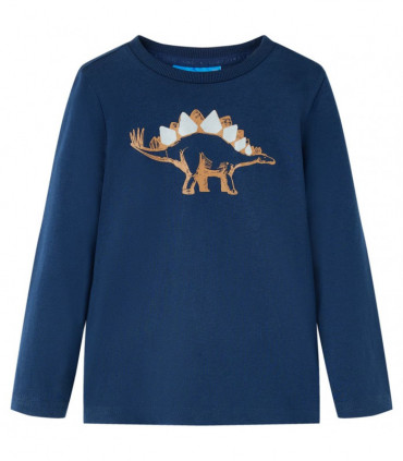 Kids' T-shirt with Long Sleeves Navy Blue 92