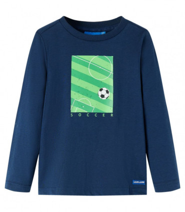 Kids' T-shirt with Long Sleeves Navy Blue 92
