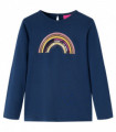 Kids' T-shirt with Long Sleeves Navy Blue 92