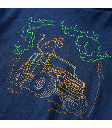 Kids' T-shirt with Long Sleeves Navy Blue 92