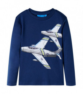 Kids' T-shirt with Long Sleeves Navy Blue 92