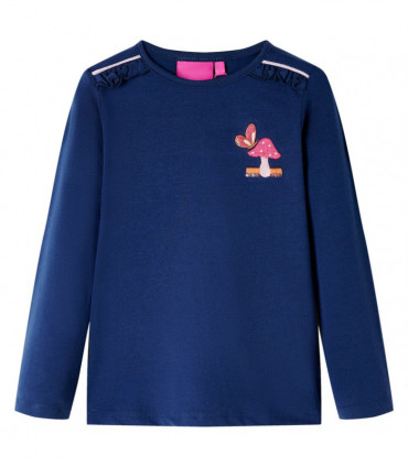 Kids' T-shirt with Long Sleeves Navy Blue 92