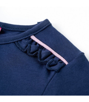 Kids' T-shirt with Long Sleeves Navy Blue 92