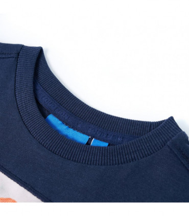 Kids' T-shirt with Long Sleeves Navy Melange 116