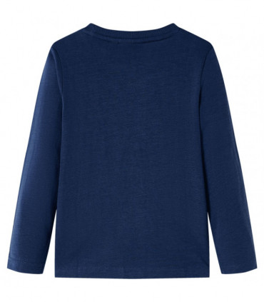 Kids' T-shirt with Long Sleeves Navy Melange 92