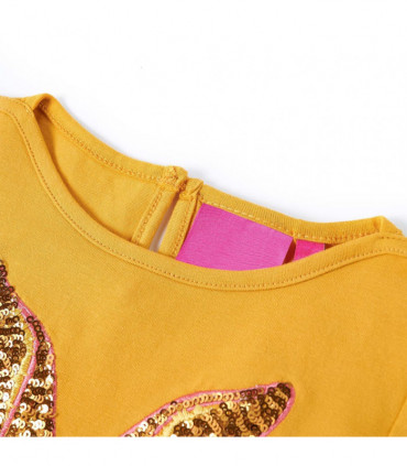 Kids' T-shirt with Long Sleeves Ochre 104