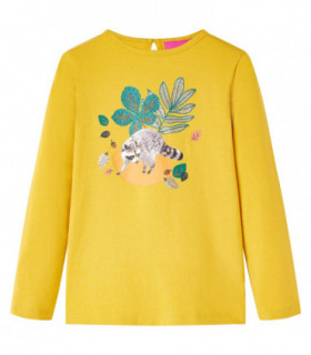 Kids' T-shirt with Long Sleeves Ochre 104