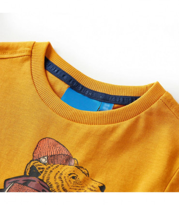 Kids' T-shirt with Long Sleeves Ochre 104