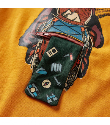 Kids' T-shirt with Long Sleeves Ochre 104