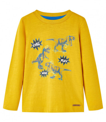 Kids' T-shirt with Long Sleeves Ochre 104