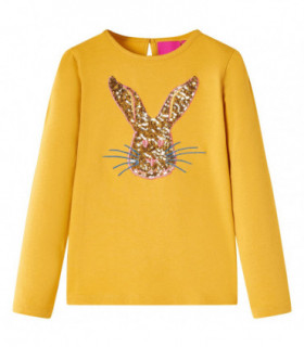 Kids' T-shirt with Long Sleeves Ochre 116