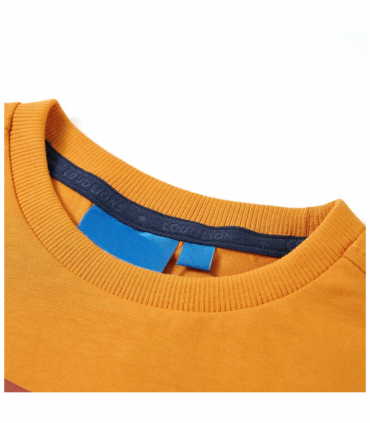 Kids' T-shirt with Long Sleeves Ochre 116