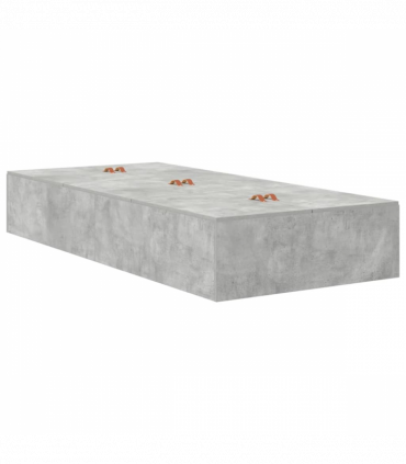 vidaXL Bed Frame Concrete grey 200 x 100 x 31.5 cm Engineered wood