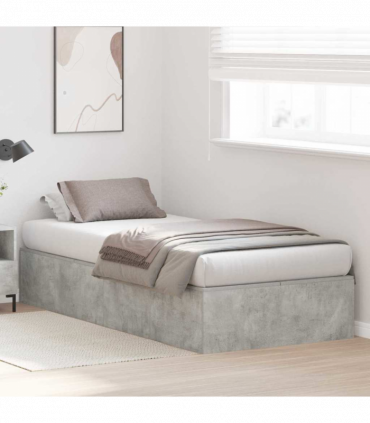 vidaXL Bed Frame Concrete grey 200 x 100 x 31.5 cm Engineered wood