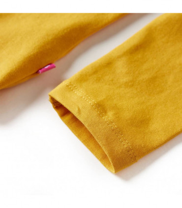 Kids' T-shirt with Long Sleeves Ochre 128