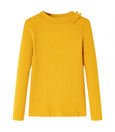 Kids' T-shirt with Long Sleeves Ochre 128