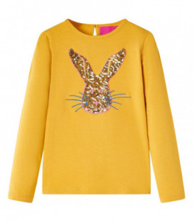 Kids' T-shirt with Long Sleeves Ochre 128