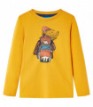 Kids' T-shirt with Long Sleeves Ochre 128