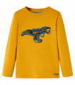 Kids' T-shirt with Long Sleeves Ochre 128
