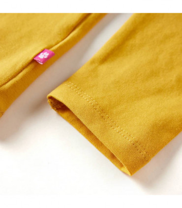 Kids' T-shirt with Long Sleeves Ochre 140