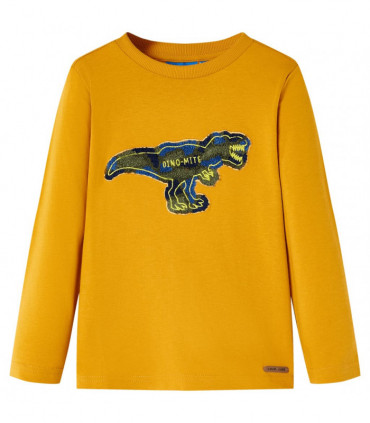Kids' T-shirt with Long Sleeves Ochre 92
