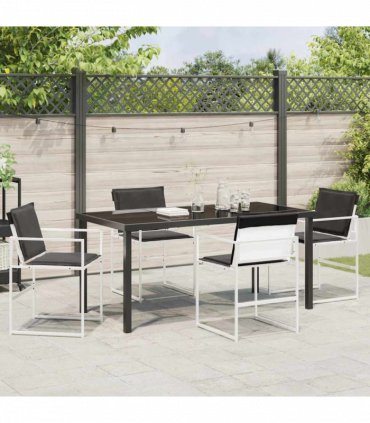 vidaXL Garden Dining Set Folding Manual 5 pcs White 160 x 80 x 73 cm