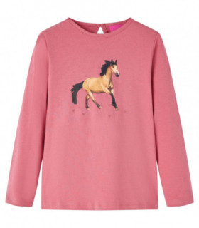 Kids' T-shirt with Long Sleeves Old Pink 116