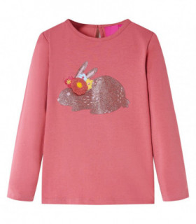 Kids' T-shirt with Long Sleeves Old Pink 116
