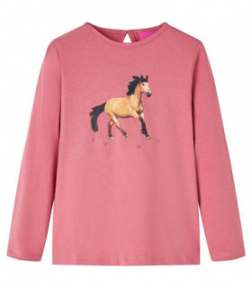 Kids' T-shirt with Long Sleeves Old Pink 128